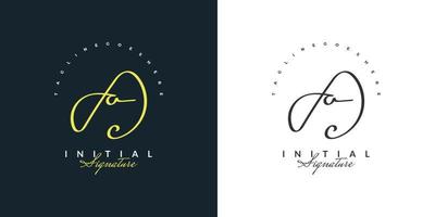 Initial F and A Logo Design with Handwriting Style. FA Signature Logo or Symbol for Wedding, Fashion, Jewelry, Boutique, and Business Identity vector