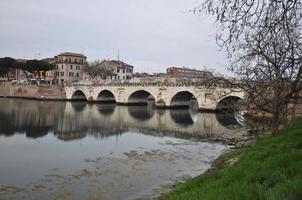 Roman bridge in Rimini photo
