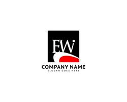 Initial Letter EWI Logo Template Design vector