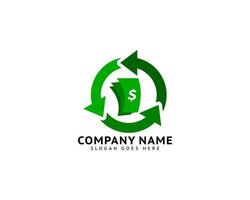 Money exchange logo template, Currency exchange vector design, Exchange arrows and dollar logotype