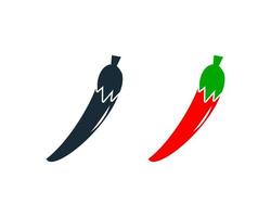 Chili Spicy Icon Vector Logo Template Illustration Design