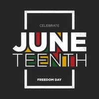 Juneteenth Freedom Day Background Design. Vector Illustration.