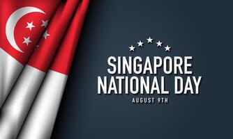 Singapore National Day Background Design. vector