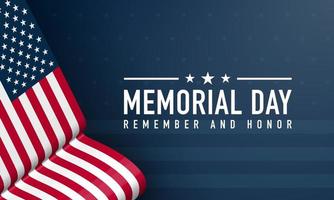 Memorial Day Background Design. Vector Illustration.