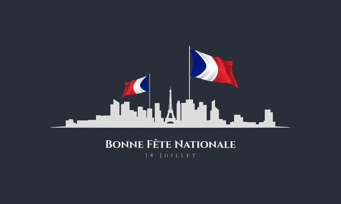 Bastille Day Background Design. 14th of July.