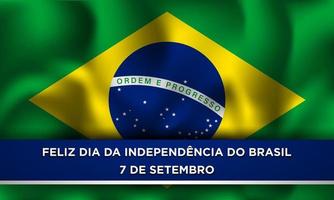plantilla de diseño de fondo del día de la independencia de brasil. vector