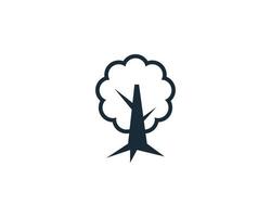 Tree Outline Icon Vector Logo Template Illustration Design