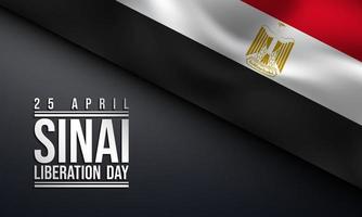 Sinai Liberation Day Background Design. Vector Illustration.