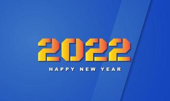 Diseño de fondo de feliz año nuevo 2022. vector