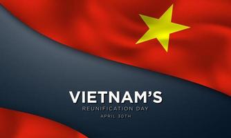 Vietnam's Reunification Day Background Design. Vector Illustration.