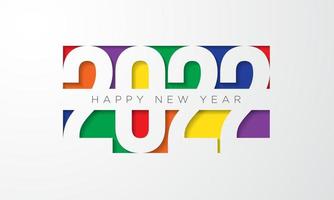 2022 Happy New Year Background Design. Vector Illustration.