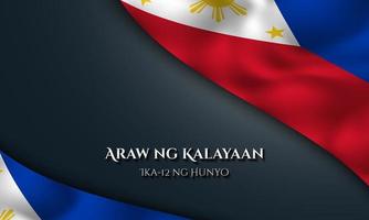 Philippines Independence Day Background Design. Vector Illustration.