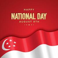 Singapore National Day Background Design. vector