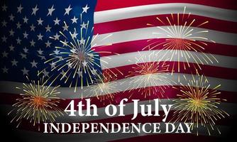 United States Independence Day Background Design. Fourth of July. vector