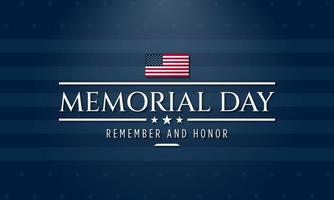 Memorial Day Background Design. Vector Illustration.