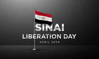 Sinai Liberation Day Background Design. Vector Illustration.