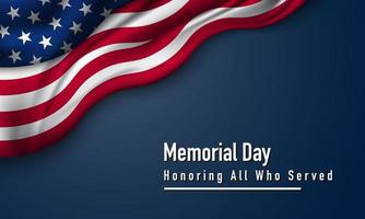 Memorial Day Background Design. Vector Illustration.