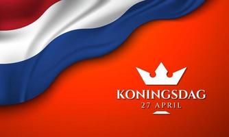 King's Day Background Design. Vector Illustration.