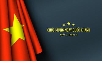 Vietnam National Day Background Design Template. vector