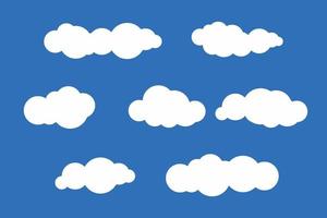 Collection of flat vector clouds