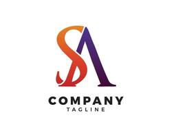 Initial Letter SA Logo Template Design vector