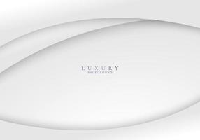 plantilla abstracta elegante capa de forma curva blanca sobre fondo limpio vector
