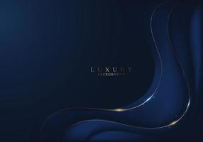 Abstract elegant dark blue wavy curve shape background vector