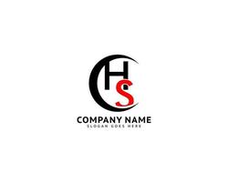 Initial Letter HS Logo Template Design vector