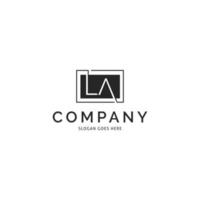 Initial Letter LA Icon Vector Logo Template Illustration Design