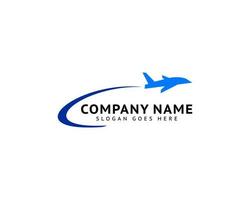 Jet plane logo design template vector