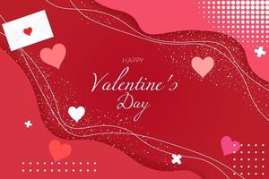 Happy valentine day background with elements vector
