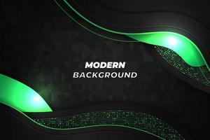 Modern luxury background black and green with element vector