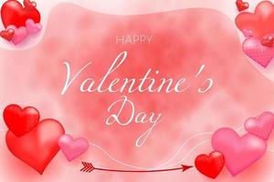 Happy valentine day background with elements vector