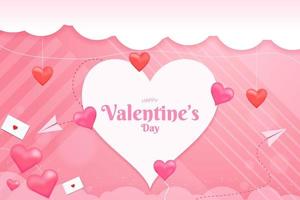 Happy valentine day background with elements vector