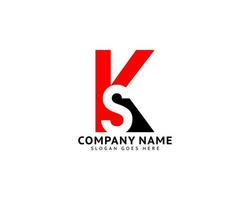 Initial Letter KS Logo Template Design vector
