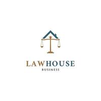 Law house icon logo design inspiration vector