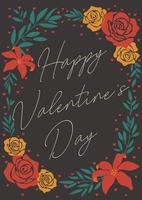 Valentines day greeting card concept vector