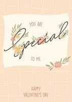 Valentines day greeting card concept vector