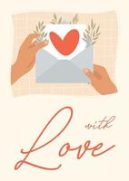 Valentines day greeting card concept vector