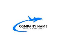 Jet plane logo design template vector