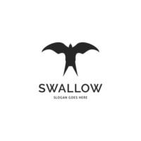 Swallow Bird Icon Vector Logo Template Illustration Design