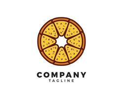 plantilla de logotipo de pizza, diseño de vector de comida rápida, logotipo de diseño de restaurante de pizza italiana