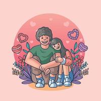 valentine couple in love together forever vector