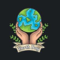 world earth day symbol nature floral