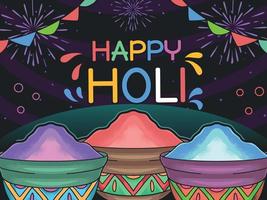 happy holi festival of love vector