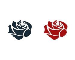 Red Rose Flower Icon Vector Logo Template Illustration Design