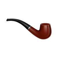 isolated smoking pipe vector. tobacco pipe illustration vector