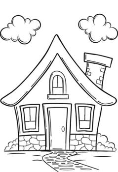 House with chimney vector