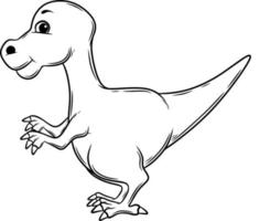 Cute dino coloring book. Vector illustration