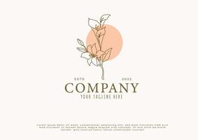 Logo design floral decorative vector elements elegant